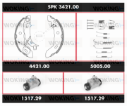 SPK 3421.00 Sada bŕzd, Bubnová brzda Super Precision Kit WOKING