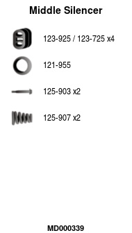 MD000339 Stredný tlmič výfuku FA1