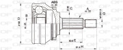 CVJ5363.10 Sada kĺbov hnacieho hriadeľa OPEN PARTS