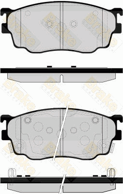 PA1538 Sada brzdových platničiek kotúčovej brzdy Brake ENGINEERING