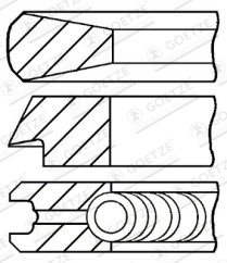 08-114400-40 Sada piestnych krúżkov GOETZE ENGINE