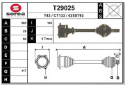 T29025 Hnací hriadeľ EAI