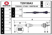 T29150A3 Hnací hriadeľ EAI