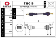 T39016 Hnací hriadeľ EAI