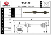 T39102 Hnací hriadeľ EAI