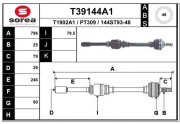 T39144A1 Hnací hriadeľ EAI