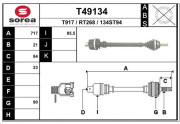 T49134 Hnací hriadeľ EAI