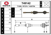 T49142 Hnací hriadeľ EAI