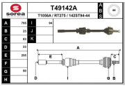 T49142A Hnací hriadeľ EAI