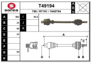 T49194 Hnací hriadeľ EAI