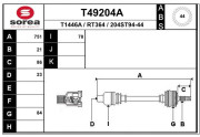 T49204A Hnací hriadeľ EAI