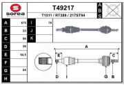 T49217 Hnací hriadeľ EAI