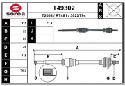 T49302 Hnací hriadeľ EAI