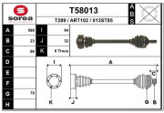 T58013 Hnací hriadeľ EAI