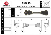 T58018 Hnací hriadeľ EAI