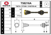 T58216A Hnací hriadeľ EAI