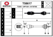 T58617 Hnací hriadeľ EAI