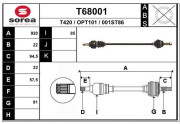 T68001 Hnací hriadeľ EAI