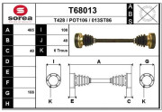 T68013 Hnací hriadeľ EAI