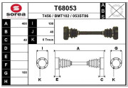 T68053 Hnací hriadeľ EAI