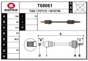 T68061 Hnací hriadeľ EAI