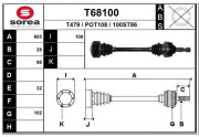 T68100 Hnací hriadeľ EAI