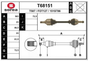 T68151 Hnací hriadeľ EAI