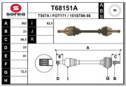 T68151A Hnací hriadeľ EAI