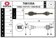 T68155A Hnací hriadeľ EAI