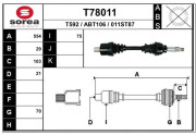 T78011 Hnací hriadeľ EAI