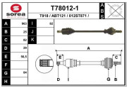 T78012-1 Hnací hriadeľ EAI