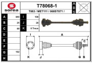 T78068-1 Hnací hriadeľ EAI