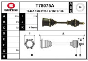 T78075A Hnací hriadeľ EAI