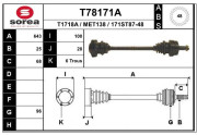 T78171A Hnací hriadeľ EAI