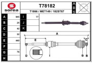 T78182 Hnací hriadeľ EAI