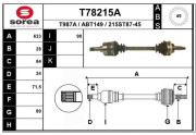 T78215A Hnací hriadeľ EAI