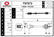 T97072 Hnací hriadeľ EAI