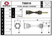 T98010 Hnací hriadeľ EAI