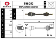 T98053 Hnací hriadeľ EAI