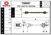 T98087 Hnací hriadeľ EAI