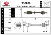 T98098 Hnací hriadeľ EAI