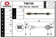 T98156 Hnací hriadeľ EAI