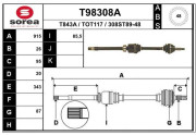 T98308A Hnací hriadeľ EAI