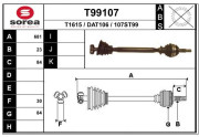 T99107 Hnací hriadeľ EAI