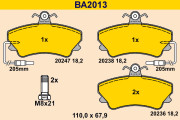 BA2013 Sada brzdových platničiek kotúčovej brzdy BARUM