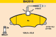 BA2015 Sada brzdových platničiek kotúčovej brzdy BARUM