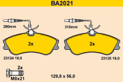 BA2021 Sada brzdových platničiek kotúčovej brzdy BARUM