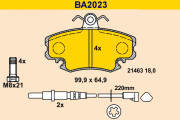 BA2023 Sada brzdových platničiek kotúčovej brzdy BARUM