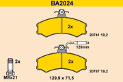 BA2024 Sada brzdových platničiek kotúčovej brzdy BARUM