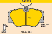 BA2029 Sada brzdových platničiek kotúčovej brzdy BARUM